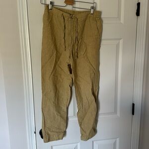 Sand colored linen pants